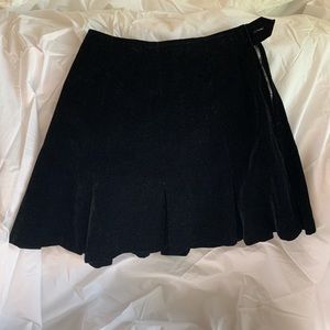 Vintage velvet pleated skirt